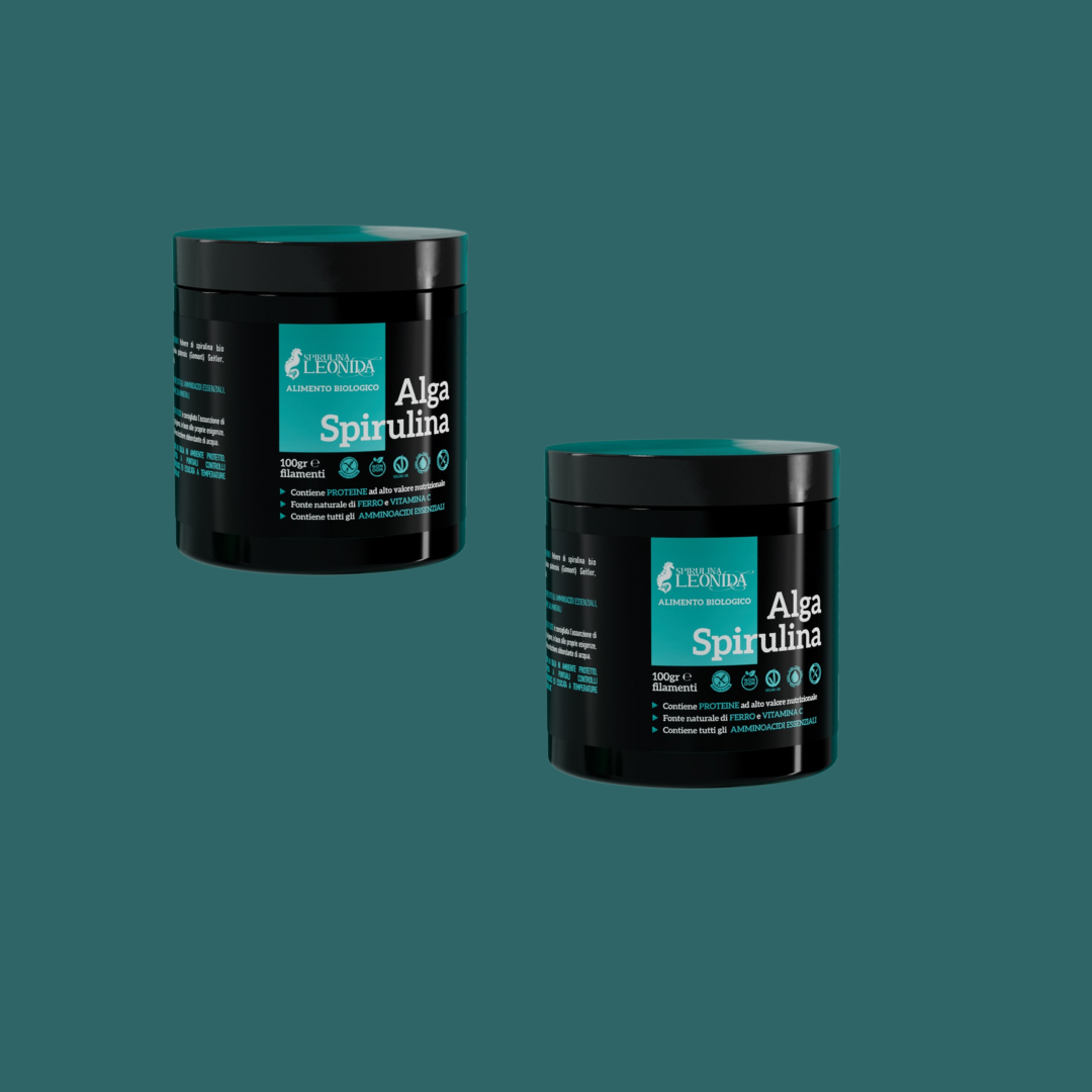 Integratore Spirulina Leonida Bio 2 x 100 gr Filamenti - Confezione doppia