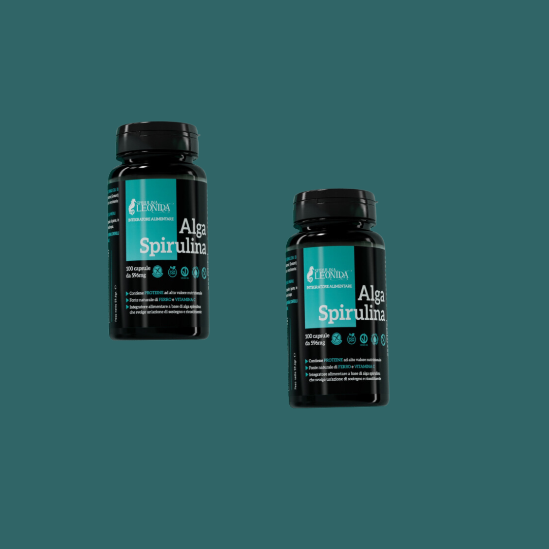 Integratore Spirulina Leonida Bio 2 x 100 Capsule - Confezione Doppia